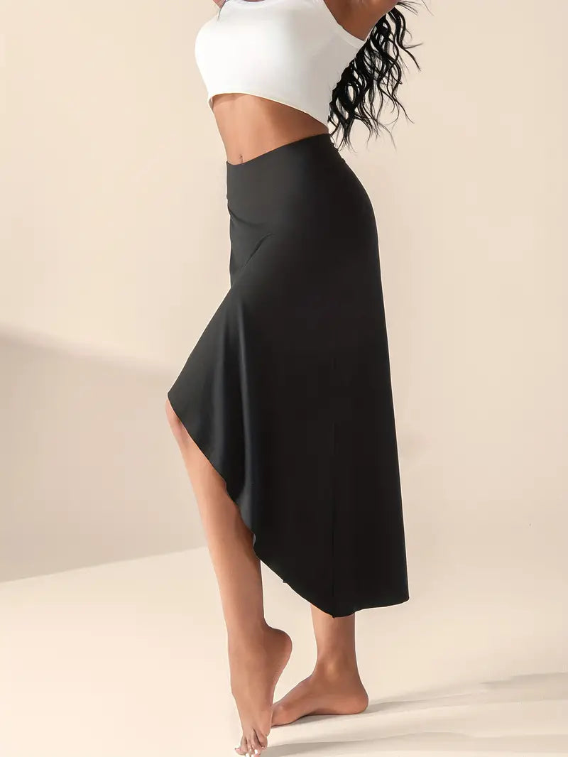 Mira – Rok met Hoge Taille, Split en Zakken