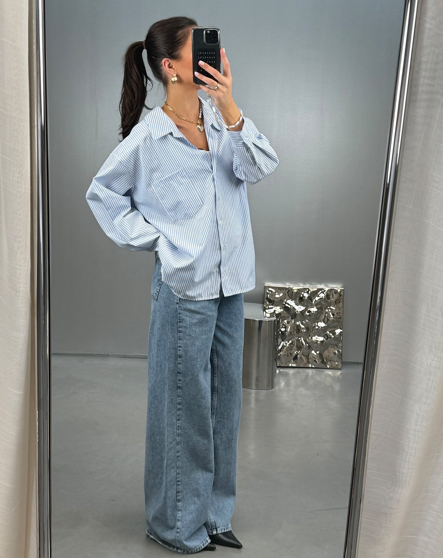 Ocean Breeze Oversized Blouse