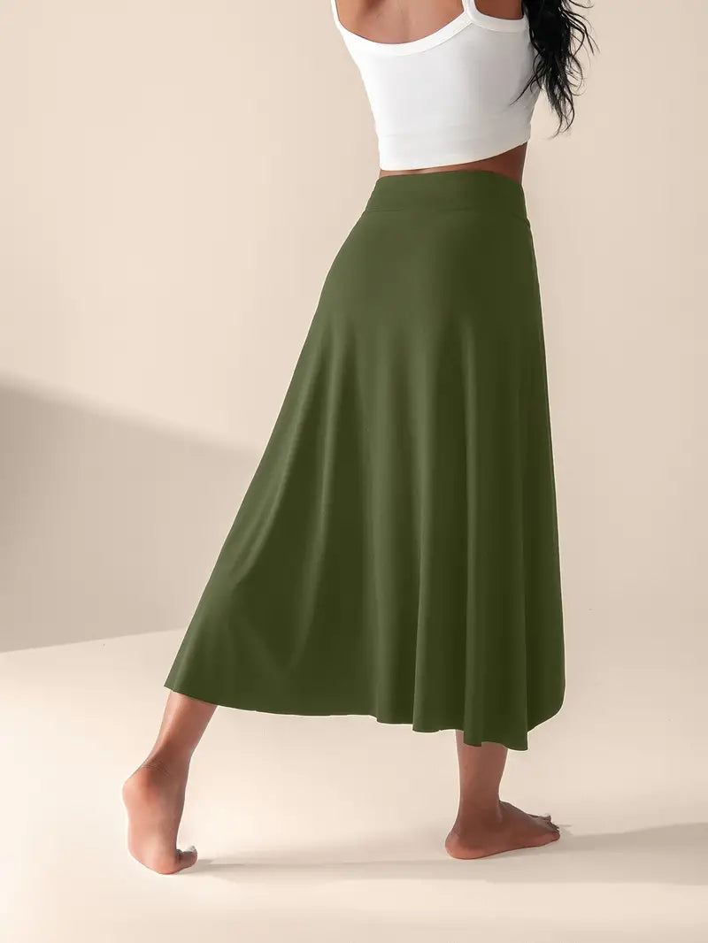 Mira – Rok met Hoge Taille, Split en Zakken
