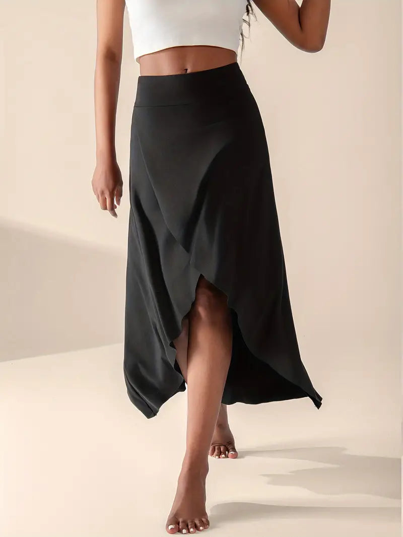 Mira – Rok met Hoge Taille, Split en Zakken
