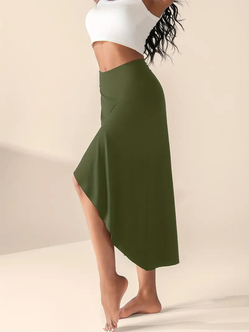 Mira – Rok met Hoge Taille, Split en Zakken