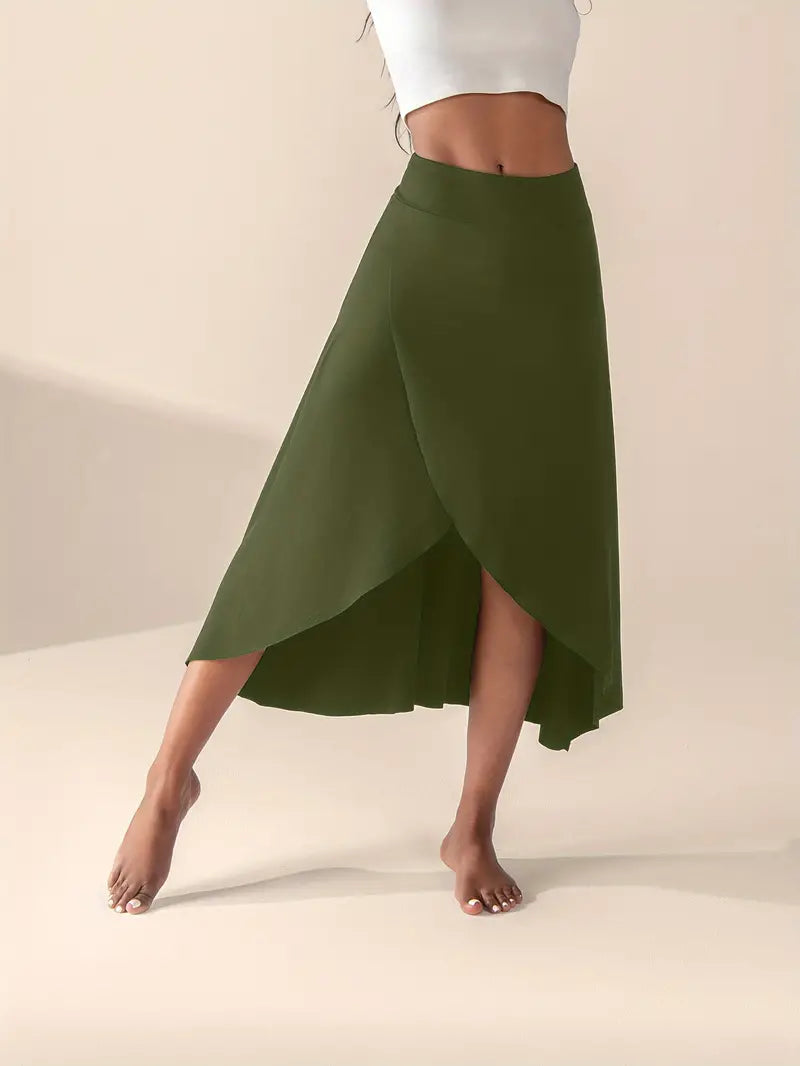 Mira – Rok met Hoge Taille, Split en Zakken