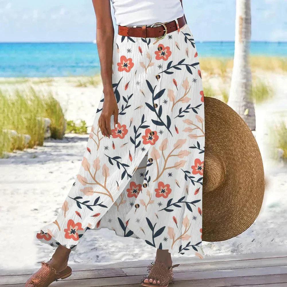 Maxi Rok | Button-Up | Riem | Lange Rok | Flowy Rok