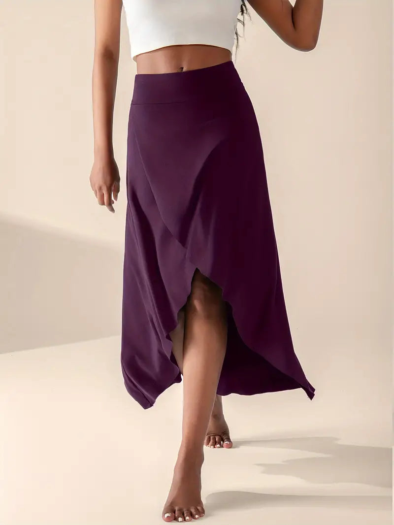 Mira – Rok met Hoge Taille, Split en Zakken