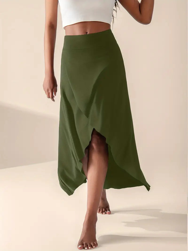 Mira – Rok met Hoge Taille, Split en Zakken