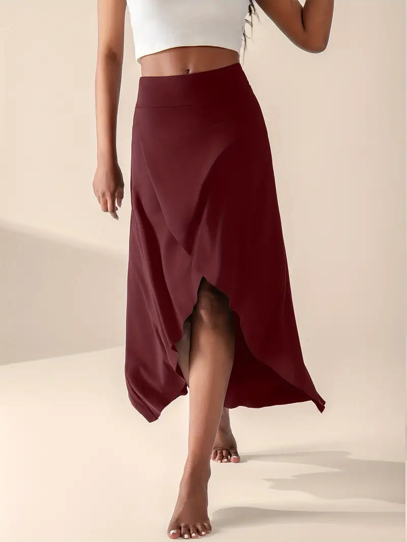 Mira – Rok met Hoge Taille, Split en Zakken
