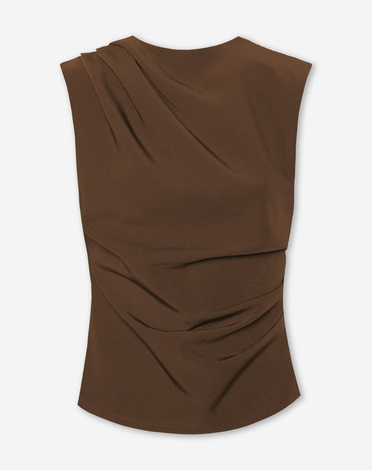 Mocha Twist Ruched Top