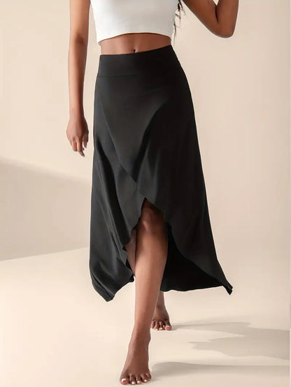 Mira – Rok met Hoge Taille, Split en Zakken