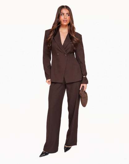 Tijdloze Pantalon in Donkerbruin – Klassiek en Elegant