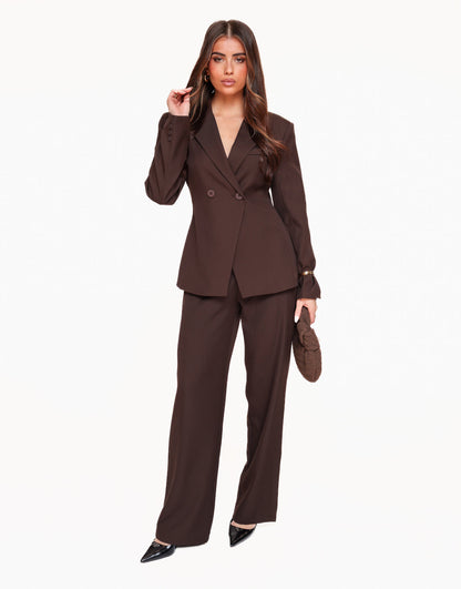 Tijdloze Pantalon in Donkerbruin – Klassiek en Elegant